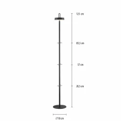 Stehleuchten>JUST LIGHT LED-Akku-Stehleuchte 1flg schwarz