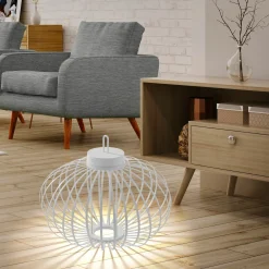 JUST LIGHT LED-Akku-Tischleuchte 1flg weiß^ Außen Tischleuchten|Akku Tischleuchten