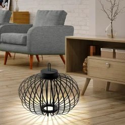 Außen Tischleuchten|Akku Tischleuchten>JUST LIGHT LED-Akku-Tischleuchte 1flg schwarz