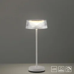 Außen Tischleuchten|Akku Tischleuchten>JUST LIGHT LED-Akku-Tischleuchte 1flg weiß