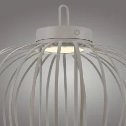 JUST LIGHT LED-Akku-Tischleuchte 1flg grau^ Außen Tischleuchten|Akku Tischleuchten