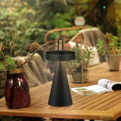 Außen Tischleuchten|Akku Tischleuchten>JUST LIGHT LED-Akku-Tischleuchte 1flg schwarz