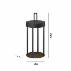 JUST LIGHT LED-Akku-Tischleuchte 1flg schwarz^ Außen Tischleuchten|Akku Tischleuchten