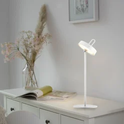 JUST LIGHT LED-Akku-Tischleuchte 1flg weiß^ Außen Tischleuchten|Akku Tischleuchten