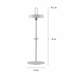 JUST LIGHT LED-Akku-Tischleuchte 1flg weiß^ Außen Tischleuchten|Akku Tischleuchten