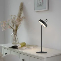JUST LIGHT LED-Akku-Tischleuchte 1flg schwarz^ Außen Tischleuchten|Akku Tischleuchten