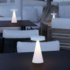 Außen Tischleuchten|Akku Tischleuchten>JUST LIGHT LED-Akku-Tischleuchte 1flg weiß