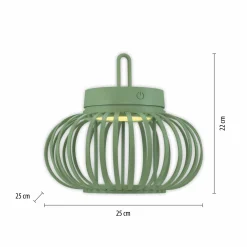 JUST LIGHT LED-Akku-Tischleuchte 1 flg grün^ Außen Tischleuchten|Akku Tischleuchten