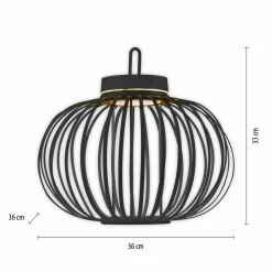 Außen Tischleuchten|Akku Tischleuchten>JUST LIGHT LED-Akku-Tischleuchte 1flg schwarz