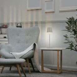 JUST LIGHT LED-Akku-Tischleuchte 1flg grauweiß^ Außen Tischleuchten|Akku Tischleuchten