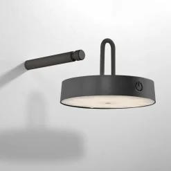 Außenwandleuchten|Außenleuchten>JUST LIGHT LED-Akku-Wandleuchte 1flg schwarz