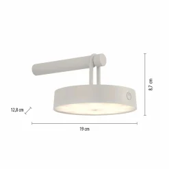 JUST LIGHT LED-Akku-Wandleuchte 1flg grau^ Außenwandleuchten|Außenleuchten