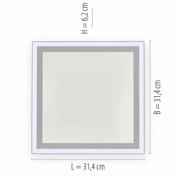JUST LIGHT LED-Deckenleuchte 2flg weiß^ Deckenleuchten