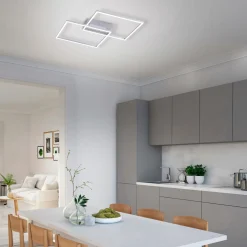 JUST LIGHT LED-Deckenleuchte 2flg silberfarben^ Deckenleuchten