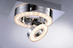 JUST LIGHT LED-Deckenleuchte 2flg silberfarben^ Deckenleuchten