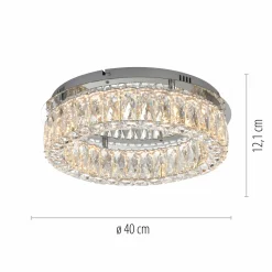 JUST LIGHT LED-Deckenleuchte 1flg silberfarben^ Deckenleuchten