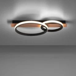 JUST LIGHT LED-Deckenleuchte 1flg braun^ Deckenleuchten