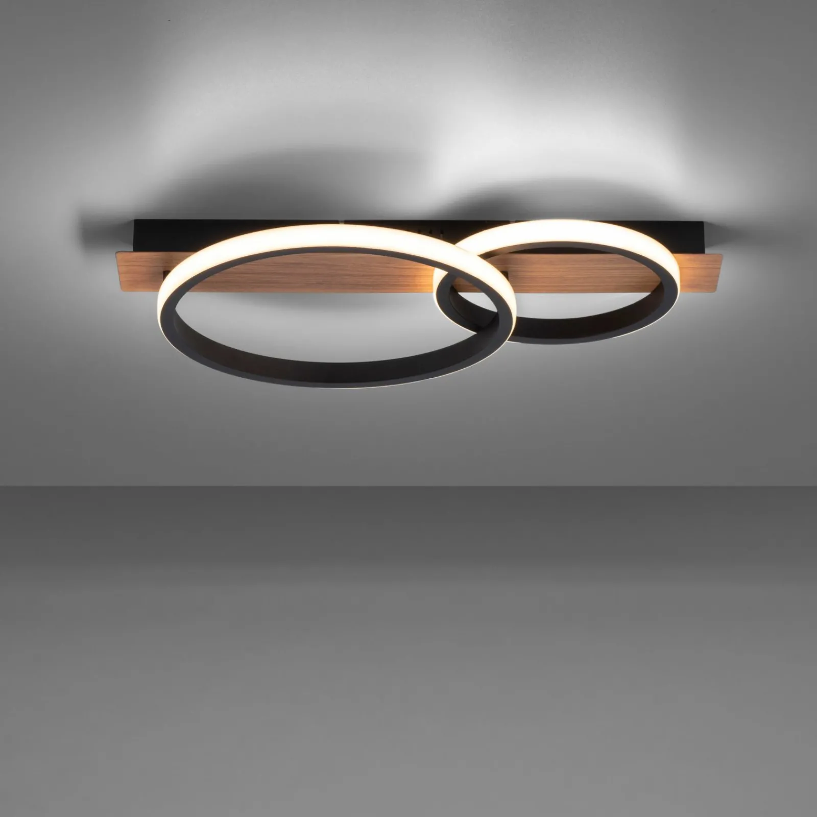 JUST LIGHT LED-Deckenleuchte 1flg braun^ Deckenleuchten