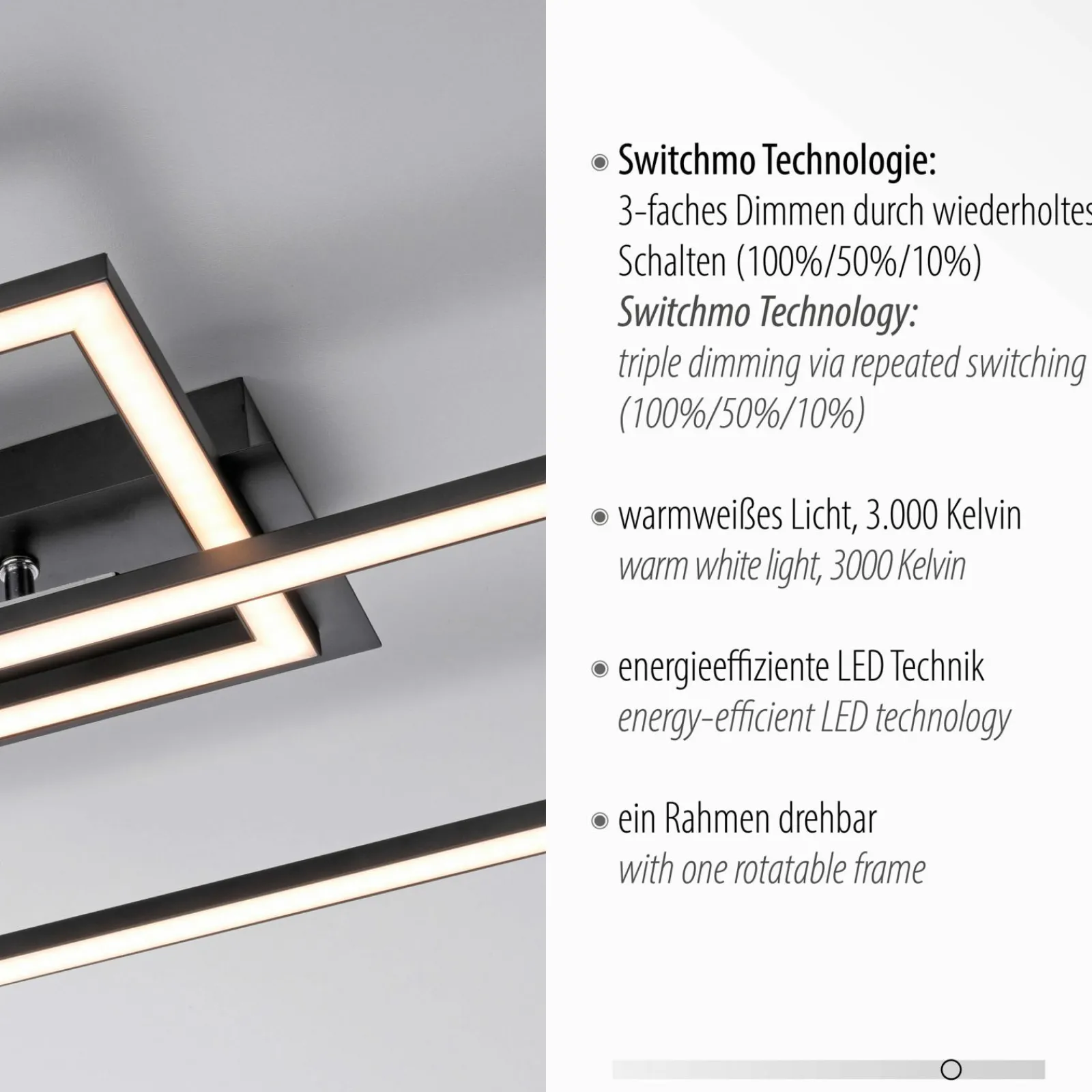 Deckenleuchten>JUST LIGHT LED-Deckenleuchte 1flg schwarz