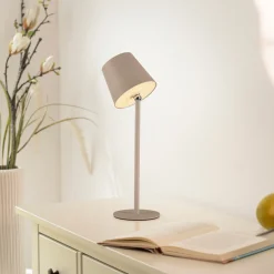 Außen Tischleuchten|Akku Tischleuchten>JUST LIGHT LED-Tischleuchte 1flg braun