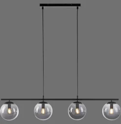 Pendelleuchten>JUST LIGHT Pendelleuchte 4flg schwarz