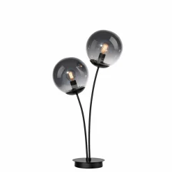 JUST LIGHT Tischleuchte 2flg schwarz^ Tischleuchten