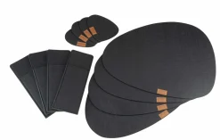 Tischsets>Justinus Filz-Set 12tlg. schwarz