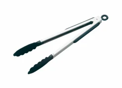 Küchenhelfer>Justinus Servier/Bratenzange schwarzsilberfarben