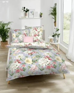 Satin>Kaeppel Satin-Bettwäsche Flirtation beigegrau