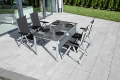 Gartensessel>KETTLER Multipositionssessel schwarzsilberfarben