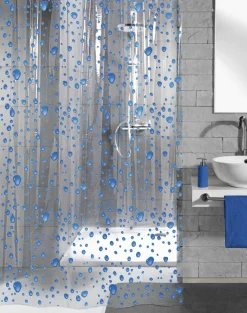 Kleine Wolke Duschvorhang blau^ Badzubehör|Badaccessoires