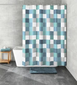 Badzubehör|Badaccessoires>Kleine Wolke Duschvorhang blau