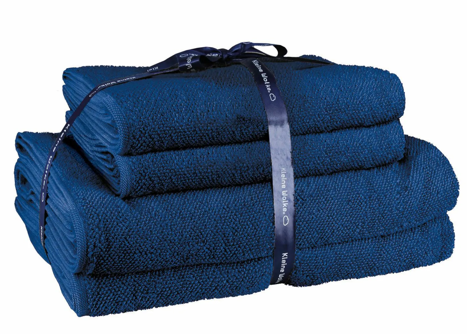 Kleine Wolke Frottier-Set blau^ Handtuchsets