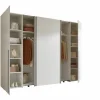 Kombitüren-Schrank weiß^ Kleiderschränke