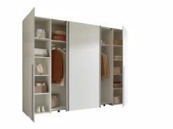 Kombitüren-Schrank weiß^ Kleiderschränke