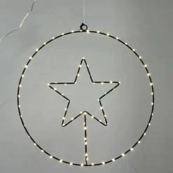 Tischleuchten> LED-LEUCHTRING MIT STERN schwarz