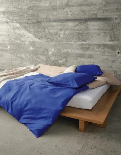 Linon-Renforce|Satin>Marc O'Polo Satin-Bettwäsche blau