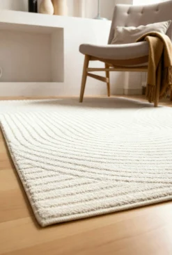 Medipa Moderner Webteppich hoch-tief beige^ Moderne Teppiche