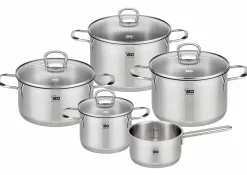 Topfsets>M&K by Elo Topfset 5tlg. silberfarben