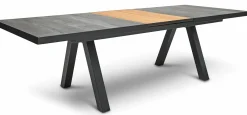 MONDO Ausziehtisch Keramik/Teak braun^ Gartentische Ausziehbar