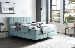 MONDO Boxspringbett blau^ Boxspringbetten|Betten