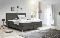 MONDO Boxspringbett grau^ Boxspringbetten|Betten