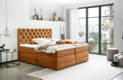 MONDO Boxspringbett orangebraun^ Boxspringbetten|Betten