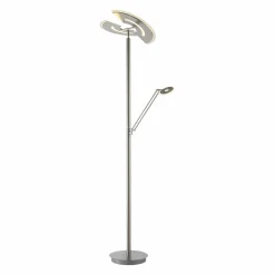 Stehleuchten>MONDO LED-Stehleuchte 2flg silberfarben