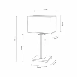 MONDO LED-Tischleuchte 2flg braunschwarzgoldfarbengrau^ Tischleuchten