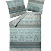 MONDO Mako-Satin-Bettwäsche grünblau^ Satin