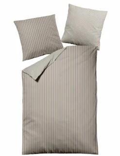 MONDO Mako-Satin-Bettwäsche grau^ Satin