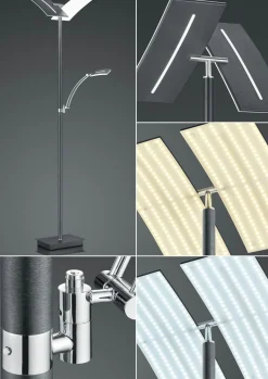 Stehleuchten>MONDO LED-Stehleuchte 2flg schwarz