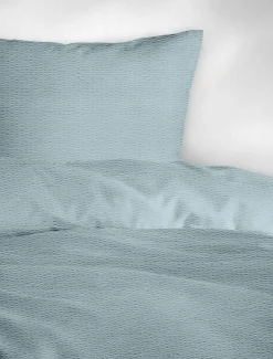 MONDO Seersucker-Bettwäsche blau^ Seersucker