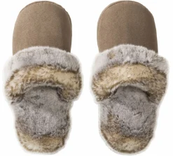 MONDO Slipper mit Fellimitat graubeige^ Textilzubehör